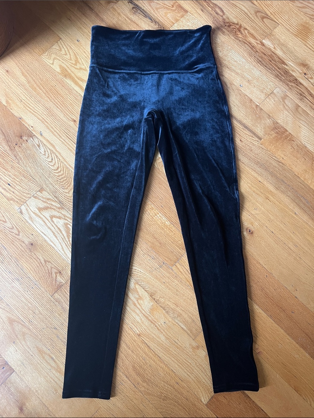 Women’s Spanx High Rise High Waist Velvet Leggings Classic Black Size Large